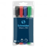 Маркер для досок и флипчартов Schneider MAXX 290 4шт в наборе, 1-3мм, круглый, S129094