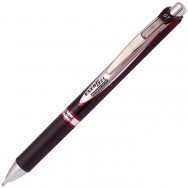 Ручка гелевая Pentel EnerGel Permanent "BLP77-B" автоматическая, красная, 0,7мм