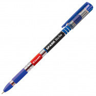 Ручка шариковая LUXOR Spark 1597 синяя, масляная, резиновый грип, 0,7мм