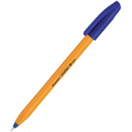 Ручка шариковая LUXOR IncGlide ORANGE 18102 синяя, трехграный корпус, 1,0мм